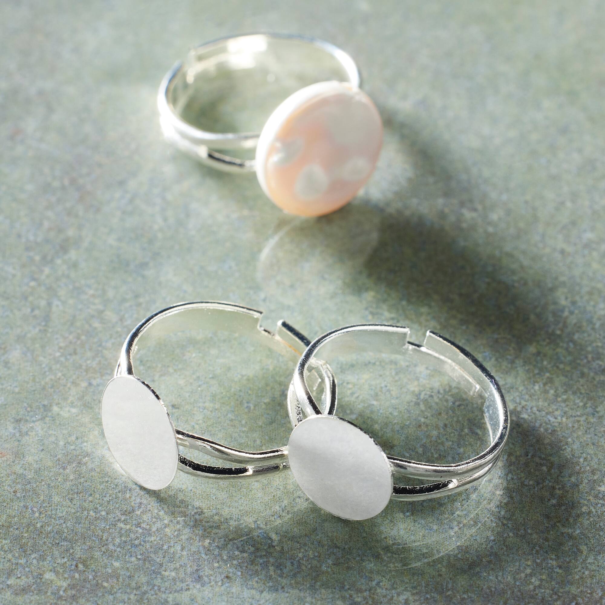 12 Packs: 3 ct. (36 total) Silver Ring Blanks by Bead Landing™